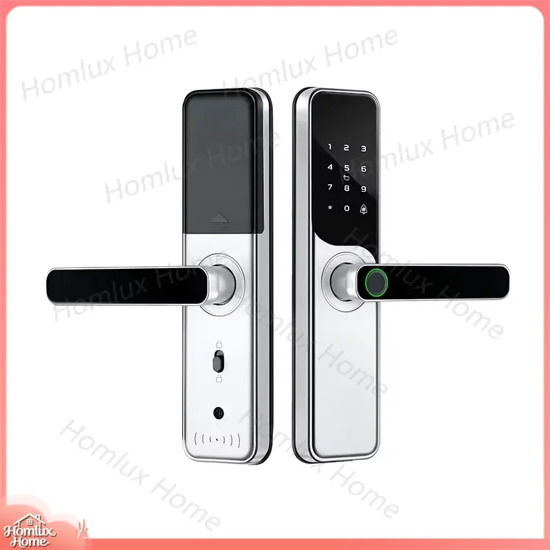 Smart Door Lock with Fingerprint Recognition Tuya TT App Control Wi-Fi Enabled Aluminum Alloy Door Lock for Home Security