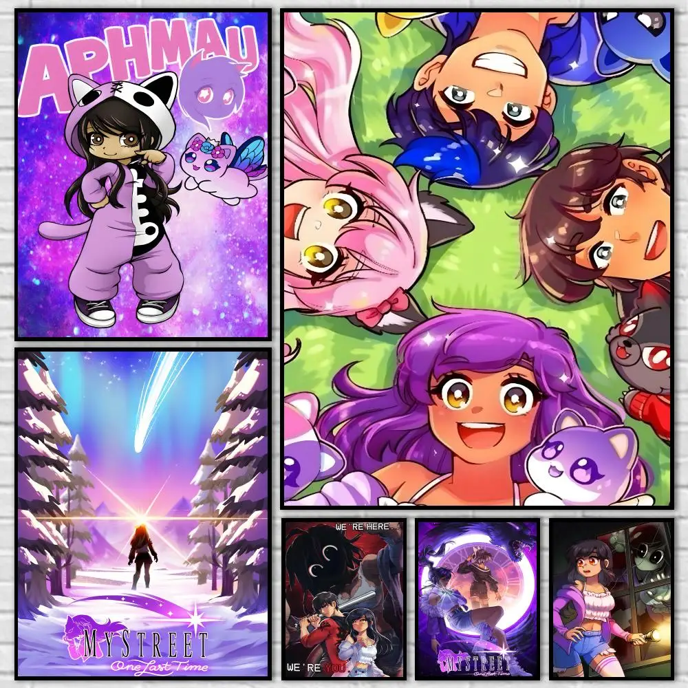 Creator Aphmau Poster Durable HD PVC Wall Art - Waterproof Dustproof Easy Install For Home Cafe