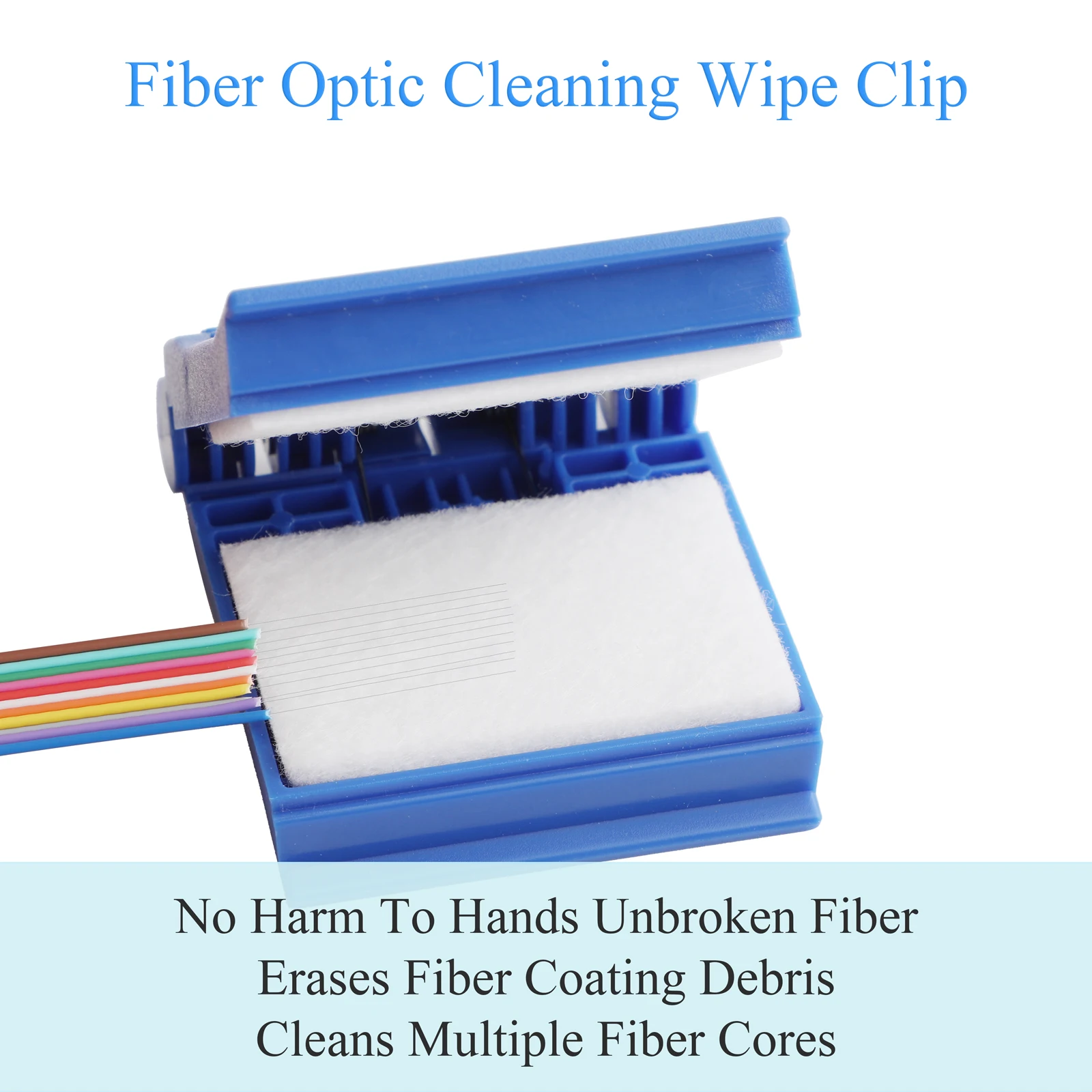 

Fiber Optic Wiping Clip With 10 Pieces Of Cleaning Cotton Fiber Optic Dust-Free Cotton Cleaning Tool For Cleaning The Fiber End