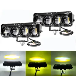 4-eye lens car LED work light strip running light 12V 24V 18W point fog suitable for Jeep truck car tractor SUV ATV 4x4 driving