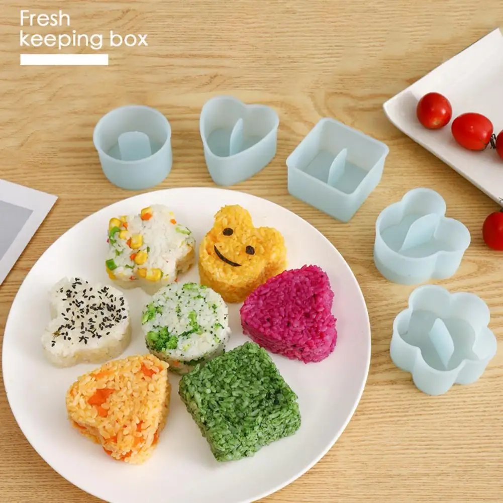 

1 Set Sushi Makers DIY Japanese Children Rice Ball Mold Press Cute Bear Blossom Heart Shaped Sushi Mold Kitchen Accessories