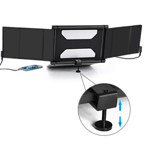 H2 1080P LCD Display Replacement Expandable IPS Type C 15 Inch Triple Portable Monitor for Laptop Screen Extender