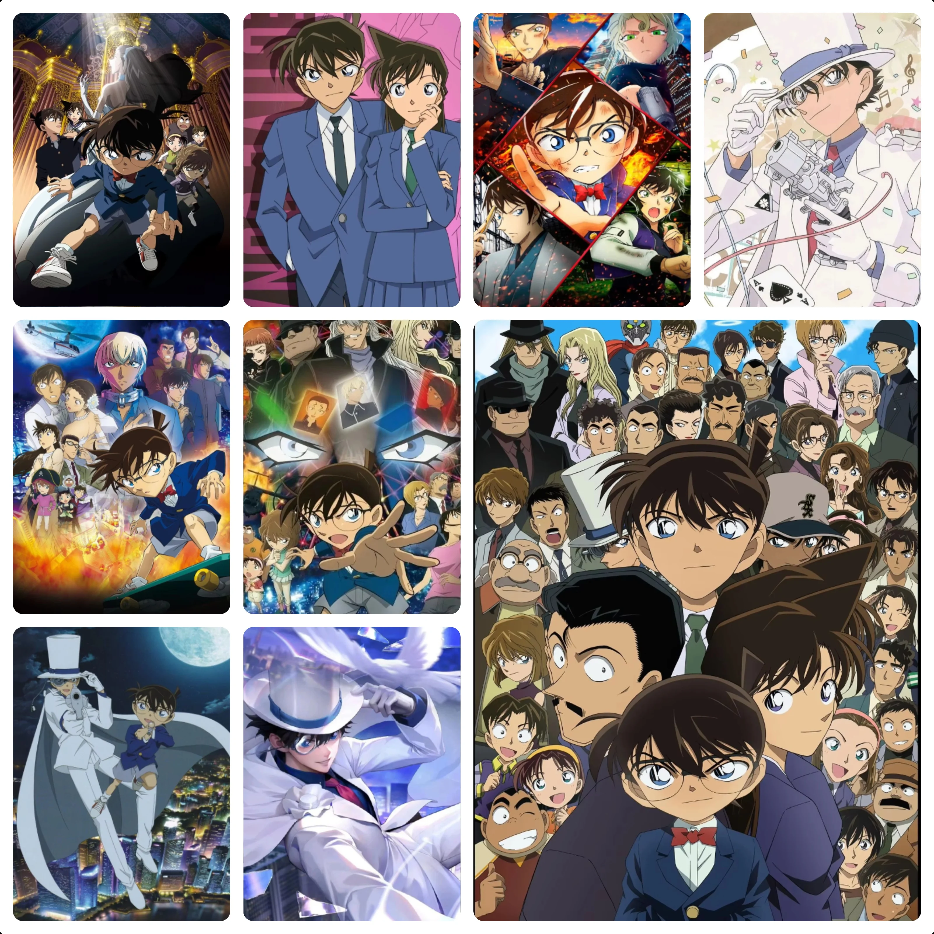 500/1000/1200/2000PCS Jigsaw Puzzle Detective Conan Main Character Cast Spy Mystery Anime Style DIY Assembly Holiday Present