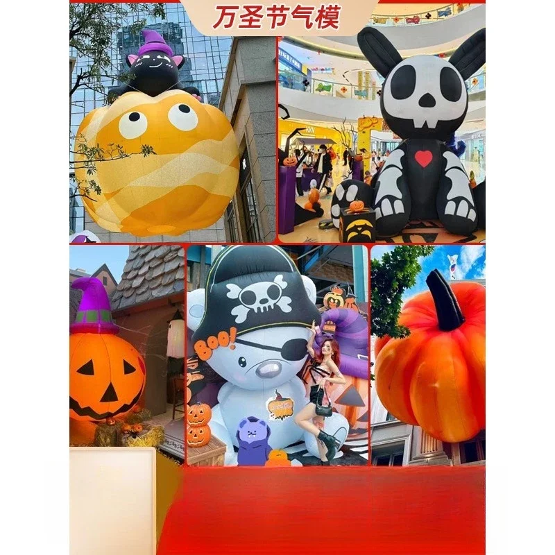 Inflatable Pumpkin Air Model, Halloween Air Model Bar Decoration Glowing Ghost Props