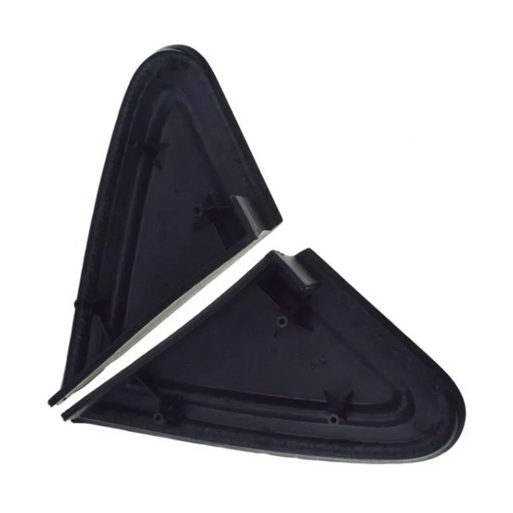 กระจกมองหลังรถยนต์1คู่ฝาครอบสามเหลี่ยมสีดำสำหรับ MK4 9N3 Vento 2006-2010 6Q0853273A 6Q0853274A กระจกกรอบสามเหลี่ยม