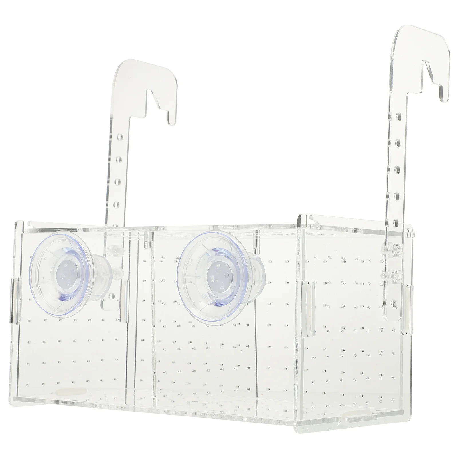 

Fish Tank Acrylic Isolation Box Transparent Breeder Hatching Case for Small Pregnant Shrimp Protection