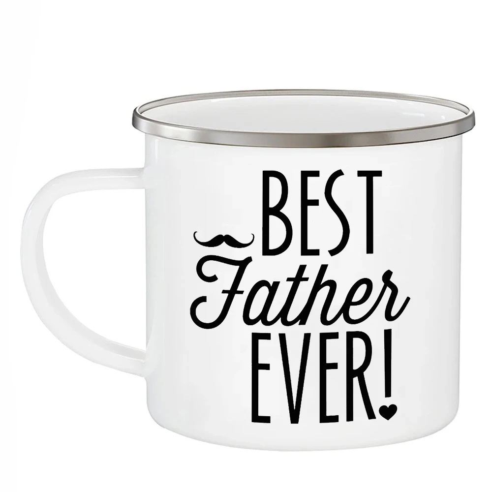 Best Mother Mum Mama Mom Cups Enamel Coffee Mugs Parents Father Dad Cup for Grandpa Gifts Grandparents Nana Grandma Drinkware