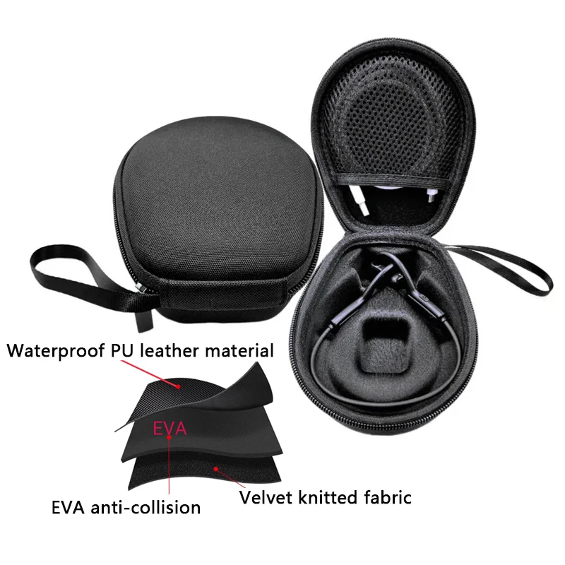 범용 골전도 이어폰 보관 가방 소프트 EVA 헤드폰 이어 버드 보호대 보관 가방 방수 여행용 운반 케이스