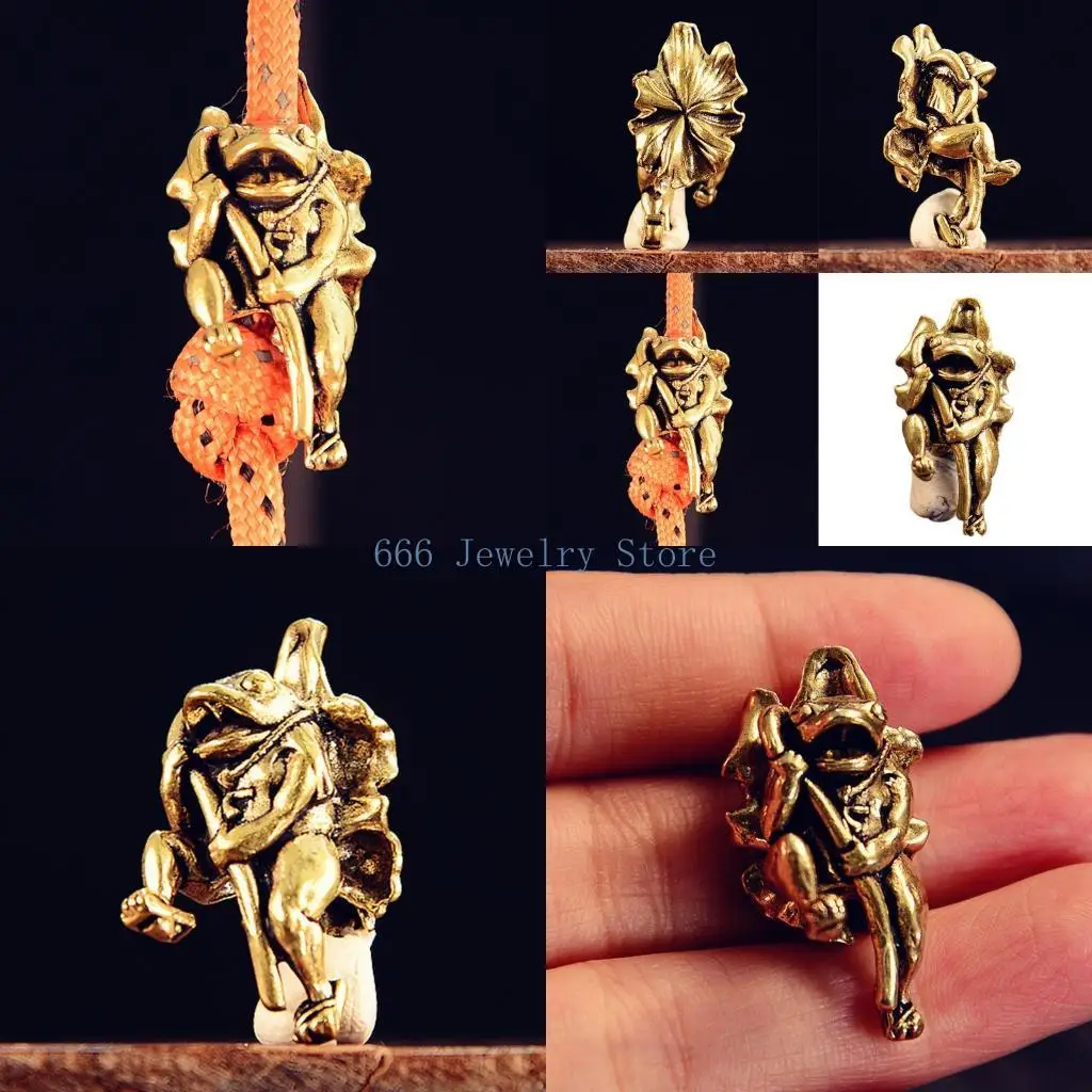 F2TD Brass Crafted Paracord Pendant With 250kg Strength For Hiking Camping Safety