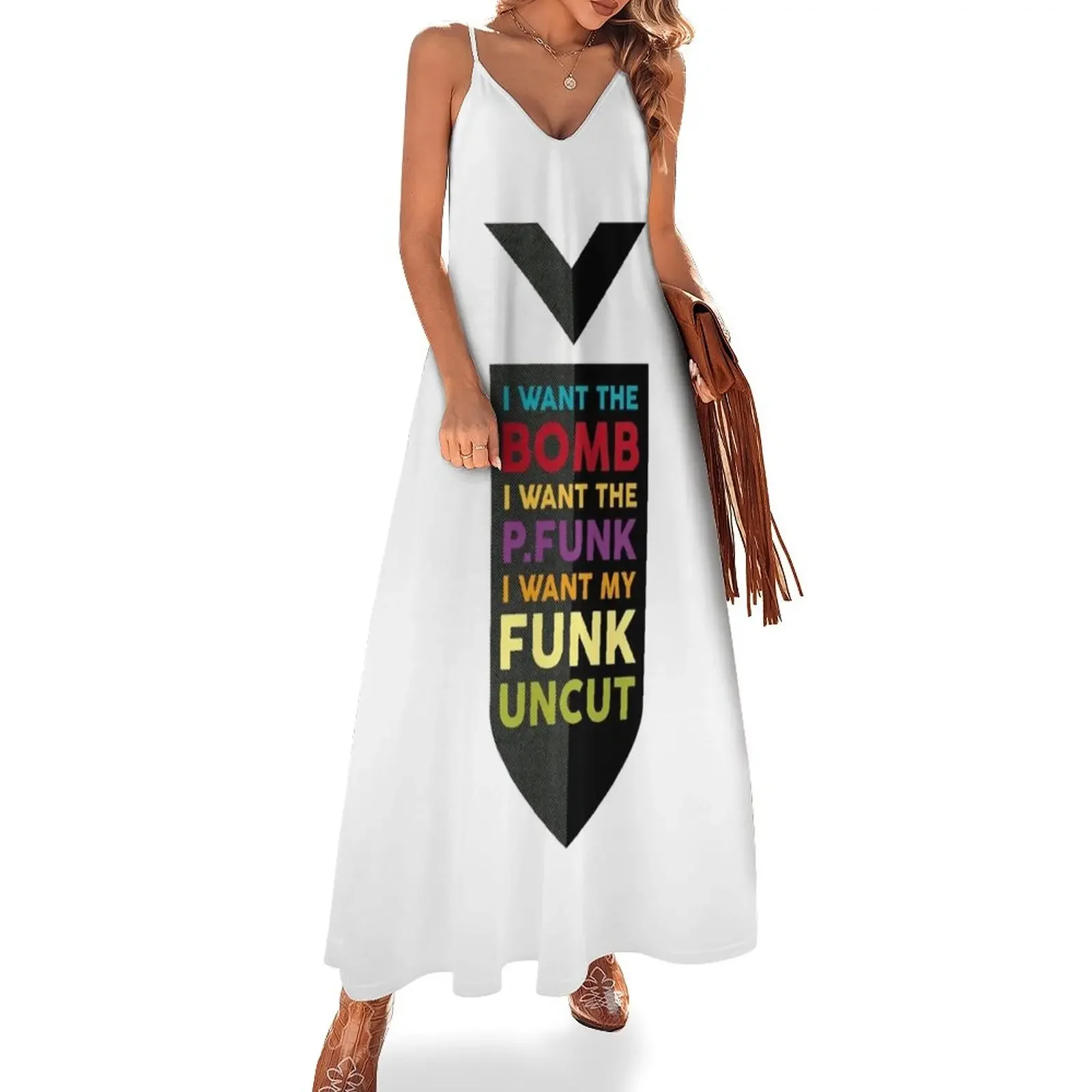 

I WANT MY FUNK UNCUT Sleeveless Dress Long dress clothes for women women party dresses Dress