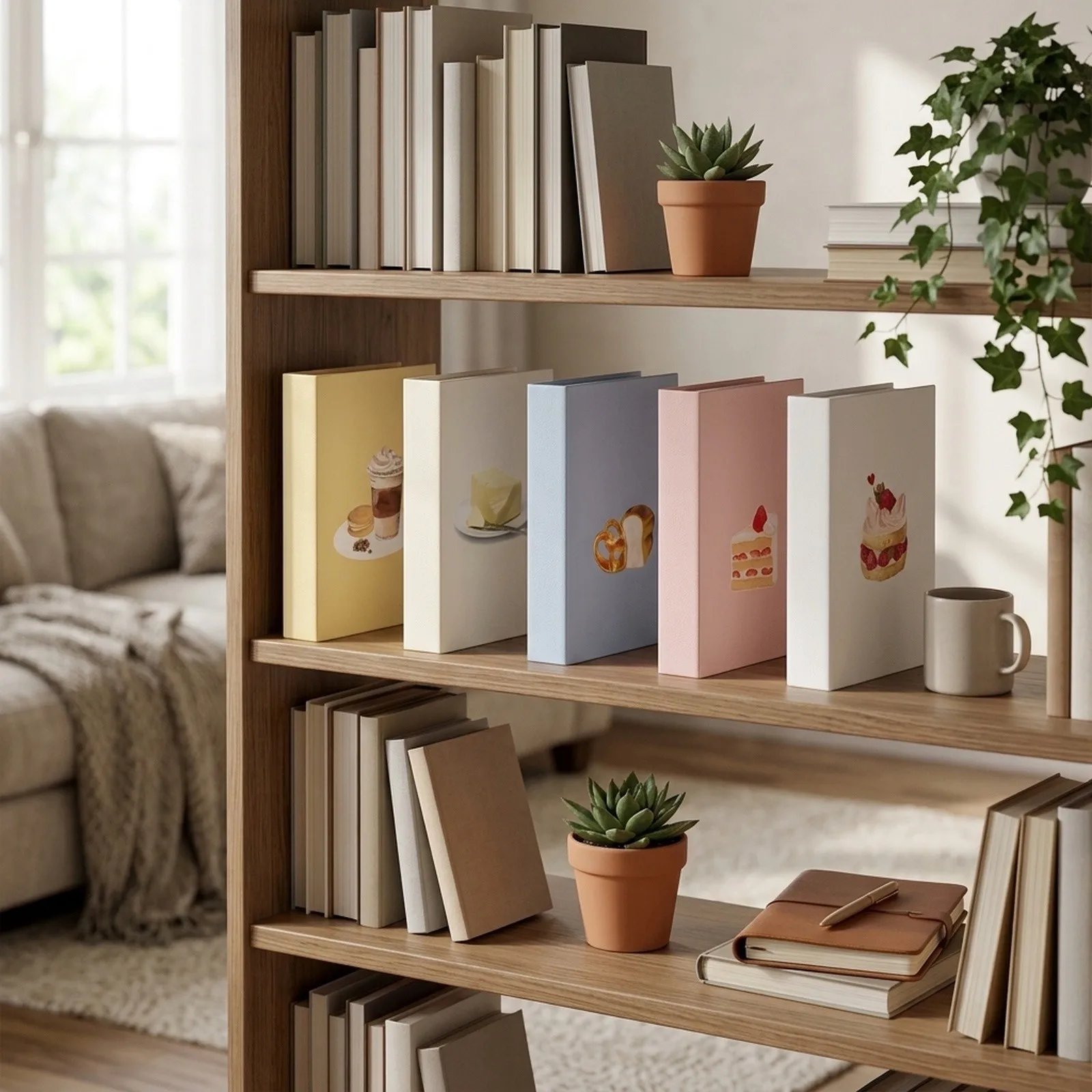 Set of 5 Paper Simulation Book Ornaments for Home Decor Photography Props and Event Display on Desks and Shelves