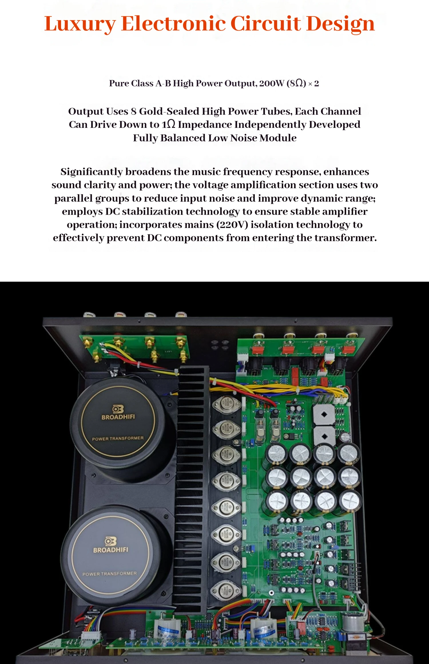 CHUBAN Reference Accuphase E405 Power Amplifier: High-Power Hi-Fi Amplifier with Imported Gold-Sealed Tubes