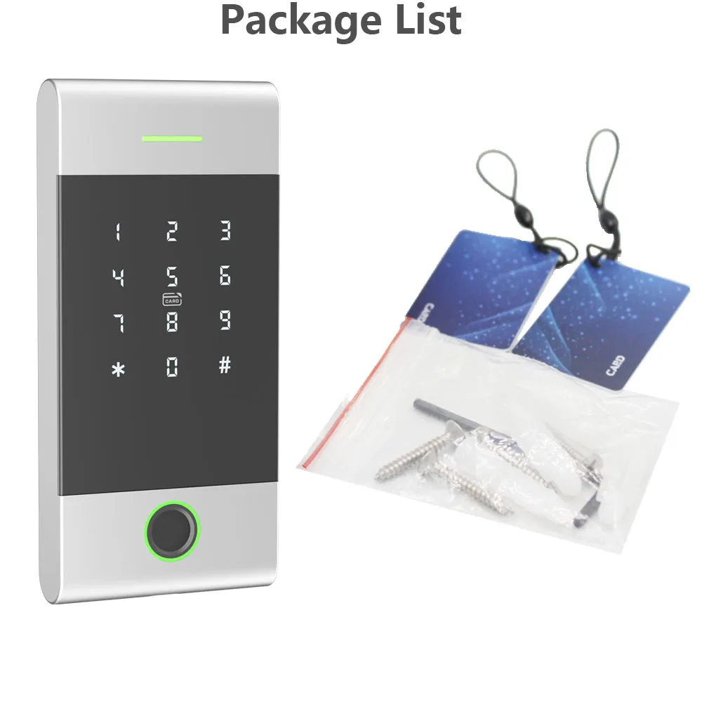 IP65 Rainproof TTLock APP Remote Control Standalone Metal Access Controller Reader Support Fingerprint Card Password App Alexa