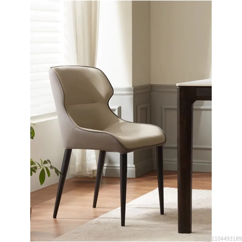 

Nordic Modern Dining Chair Italian Minimalist Leisure Floor Chair High-End Backrest for Home Hotel Lounge Meetings Furniture