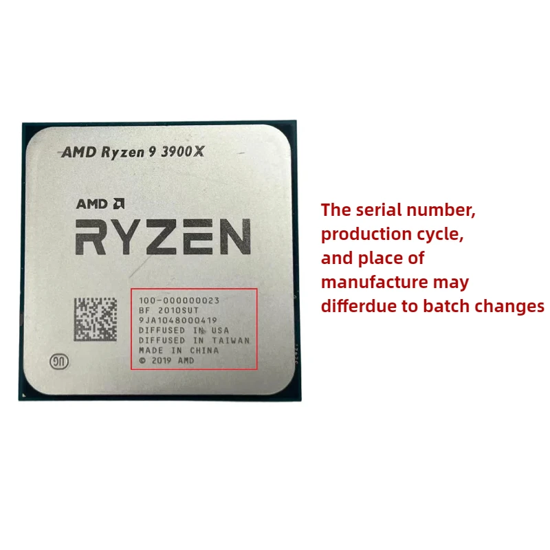 معالج AMD CPU Ryzen 9 R9 3900X 3.8 جيجا هرتز 12 نواة 24 خيط