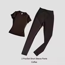 Workout Leggings Breathable Quick Dry Fitness Set for Women - SP Coffee