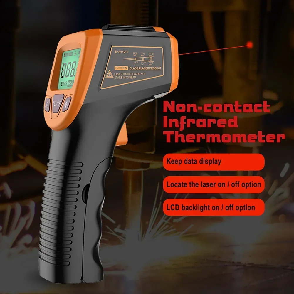 320S Infrared Thermometer Water Temperature Kitchen Baking Temperature Gun Thermometer Industry 2