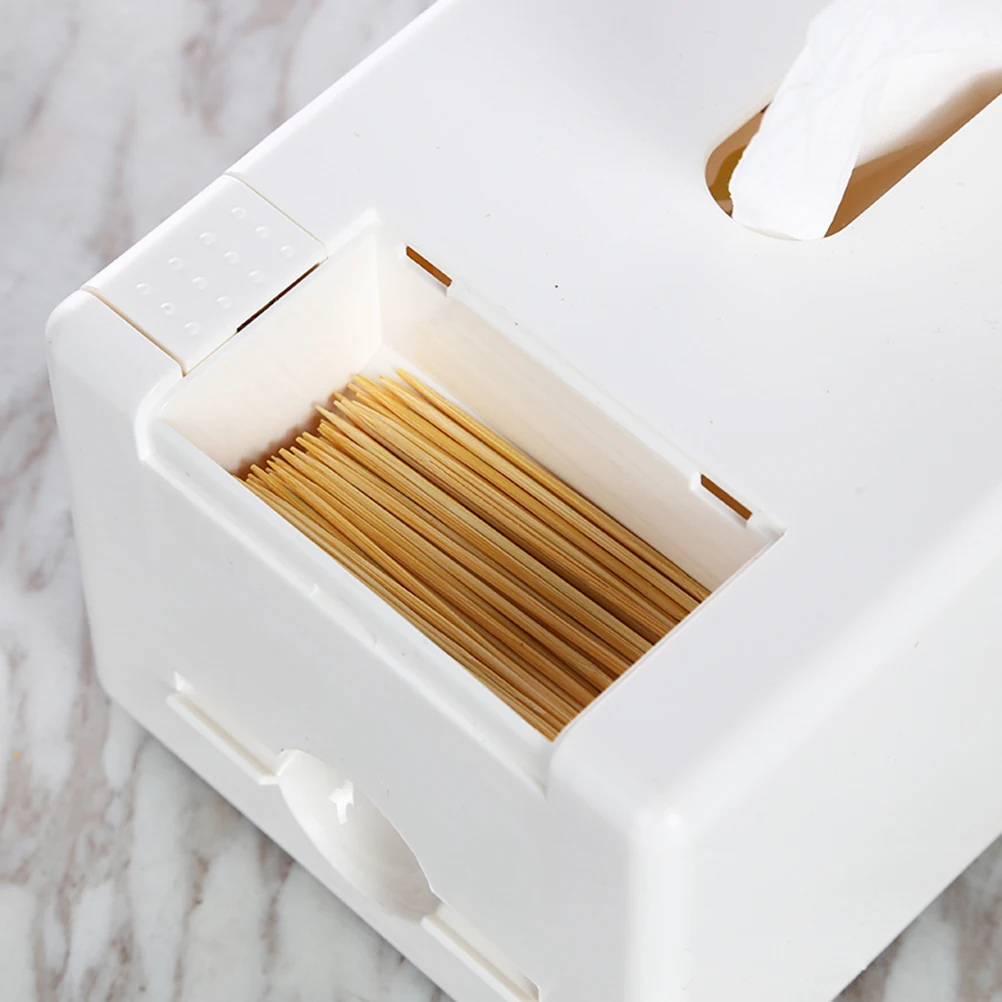 

Plastic Napkin Holder Toothpick Dispenser Premium Material Anti Skid Silicone Pad Tissue Box Kitchen Dining Table