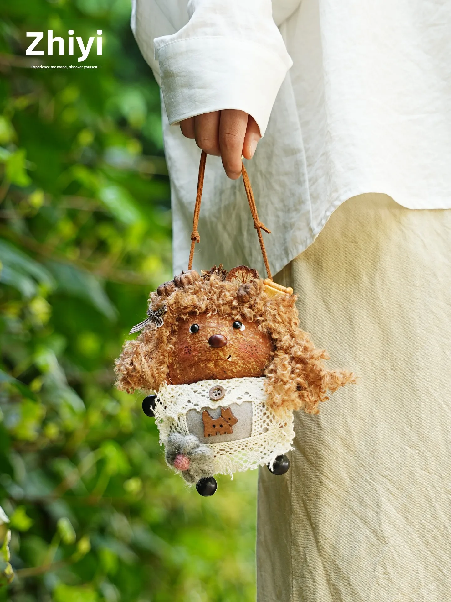 Handmade Yunnan Creative Cultural Plant Hanging Ornament Bean Pod Doll Bag Charm Birthday Gift for Best Friend Home Decor