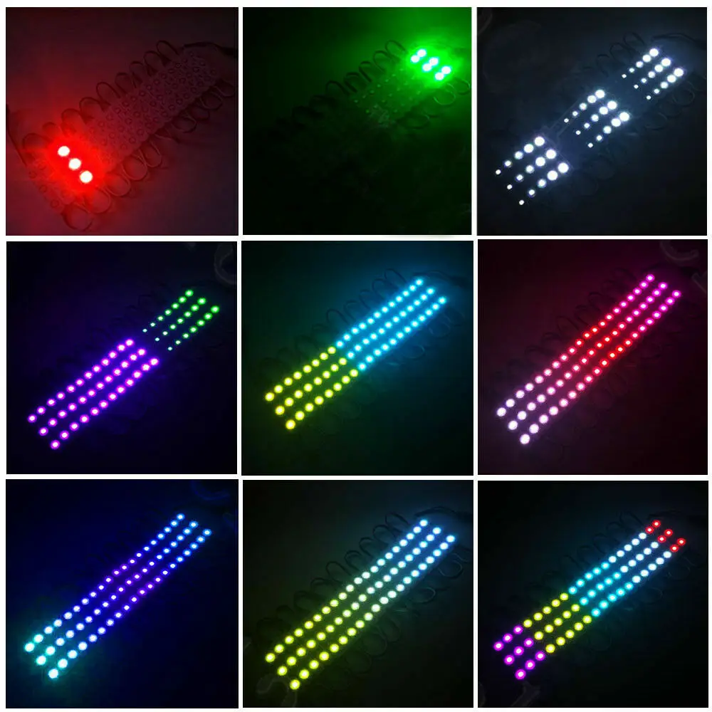 Imagem -06 - Luz Impermeável do Módulo Led para Loja Rgb 5050 Luz Frontal Lâmpada Decorativa 100 Pcs