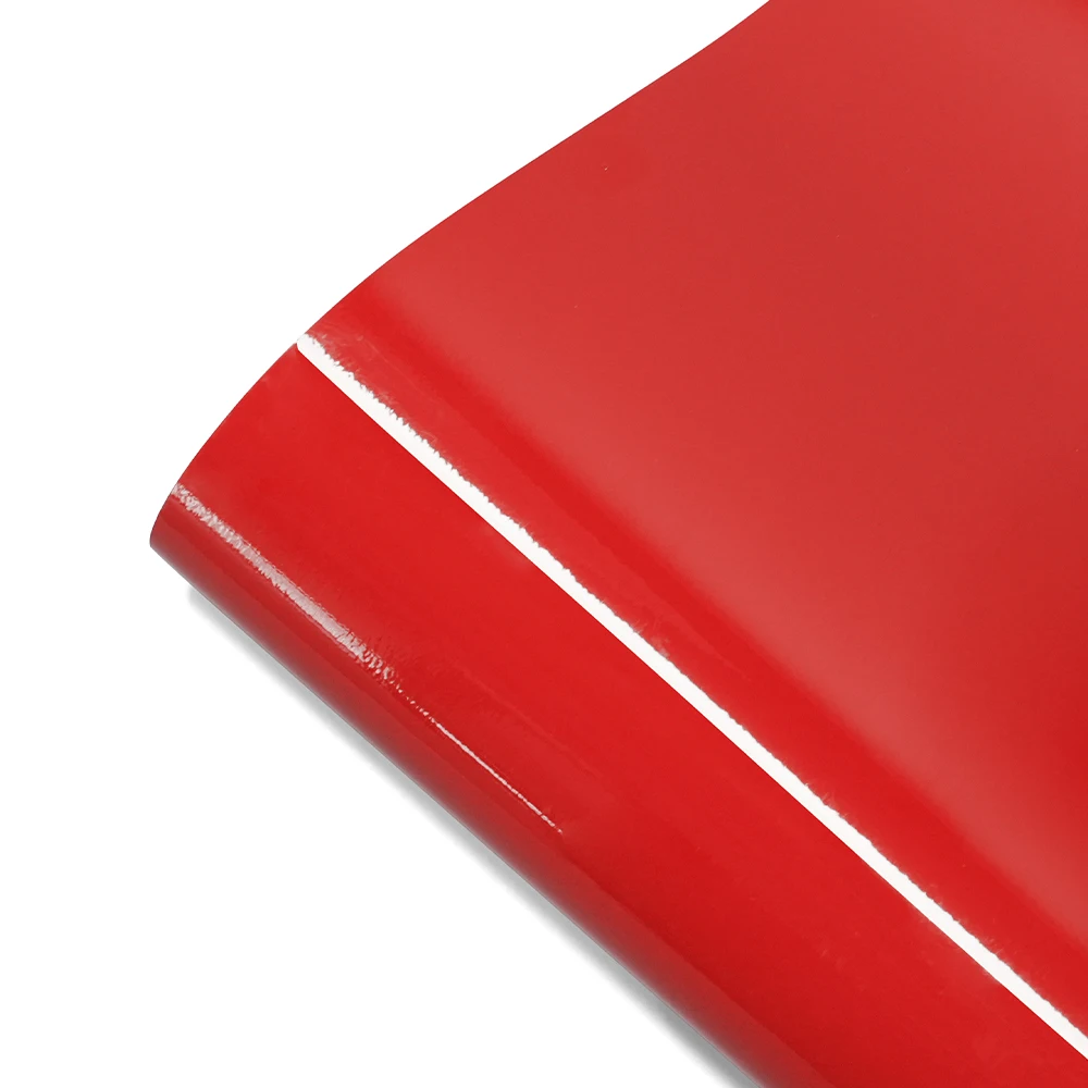 

Car Sticker Glossy Red Car Adhesive Vinyl Wrap Color Change Film Bubble Free Wrapping Decal Car Accessories Interior Exterior