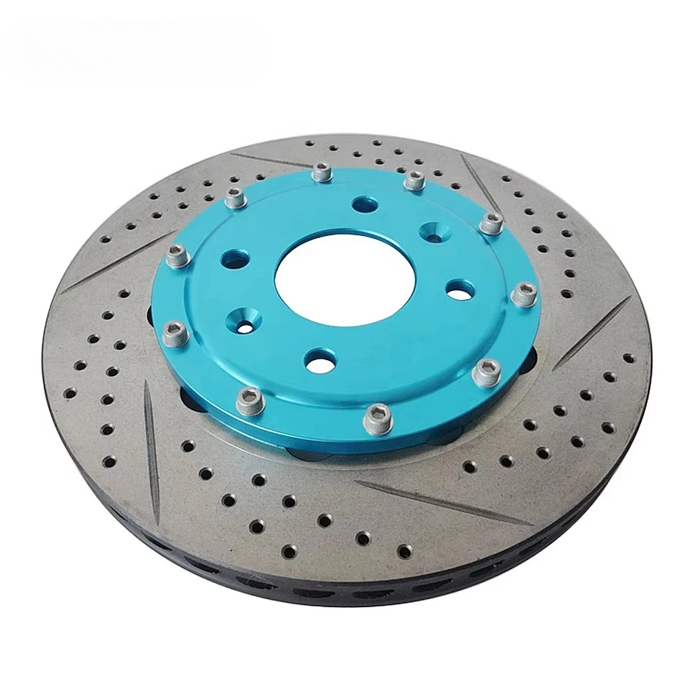 

Front & Rear 2 Piece Rotors Slot Break Disk Kit Brake Disc for Isuzu Dmax