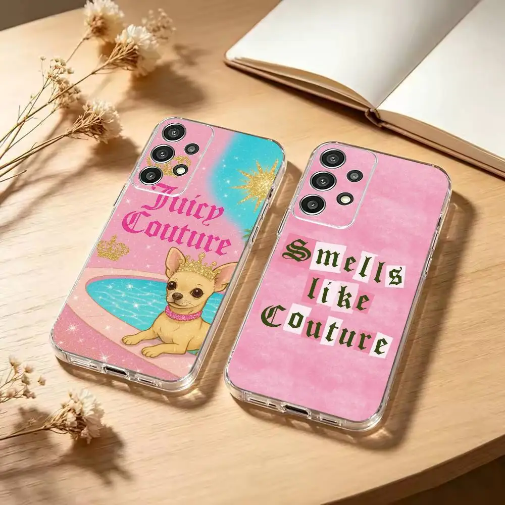 J-juicy Coutures Hot  Phone Case Transparent Soft case For Samsung S25,S24,S21,S22,S23,S30,Ultra,S20,Plus