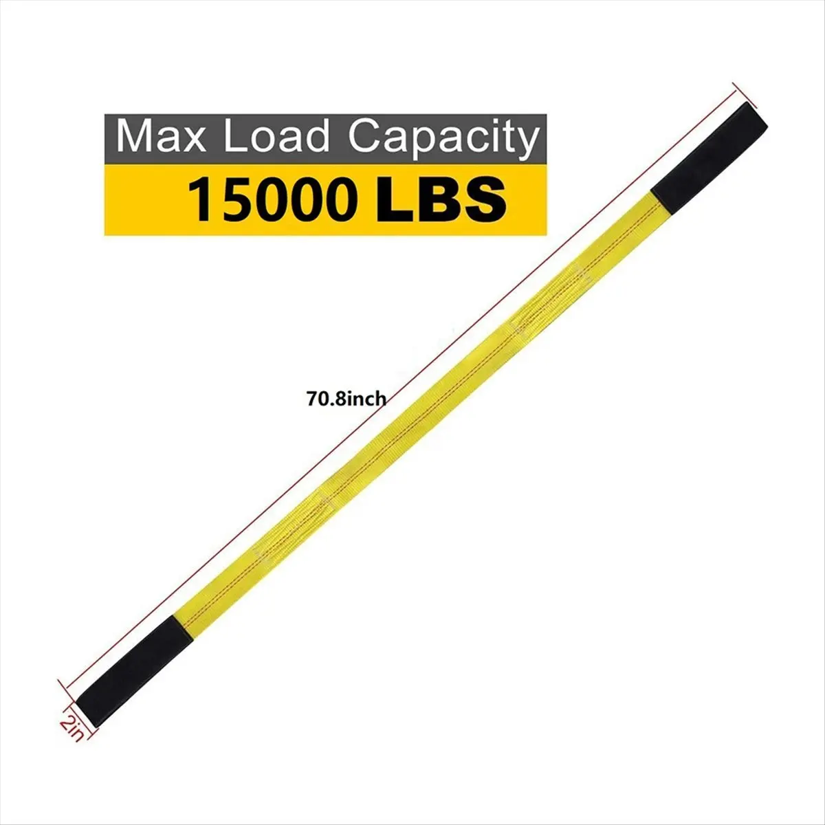 【TODAY-BUY】Lift Sling Straps,Heavy Duty Lift Sling Lifting Straps Nylon Tree Saver Recovery Strap Web Sling Winch Strap 2-Pack