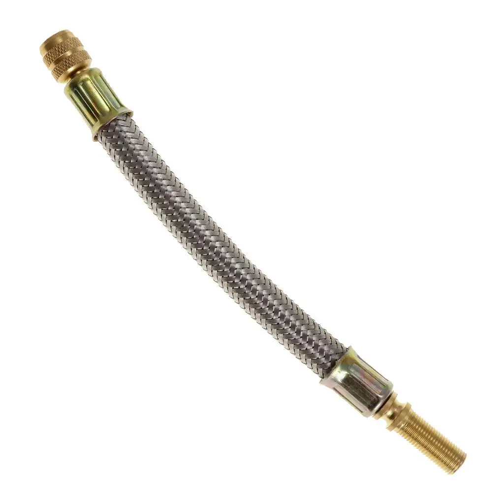 

150mm Braided Stainless Steel Tire Valve Extension Adaptor Flexible Tyre Valve Stem Accessory for Heavy Vehicles