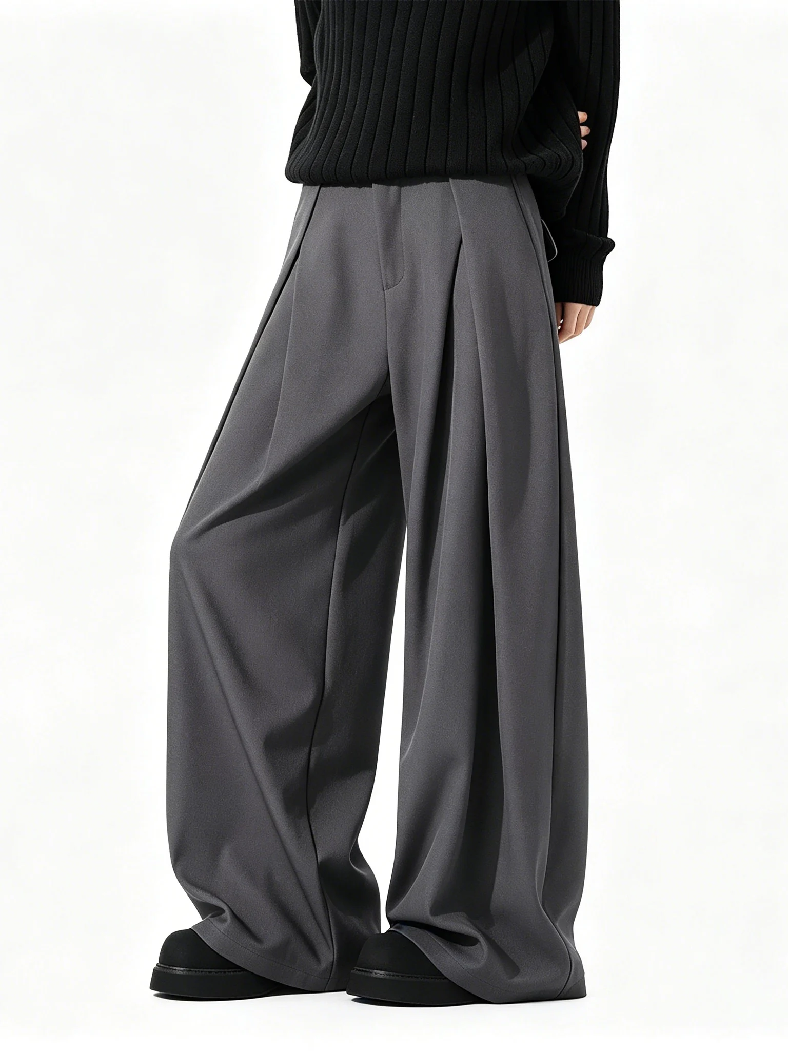 Retro High-End Men's And Women's Casual Trousers Draped Wide Leg Pants American Style Loose Fit Versatile Long Pants