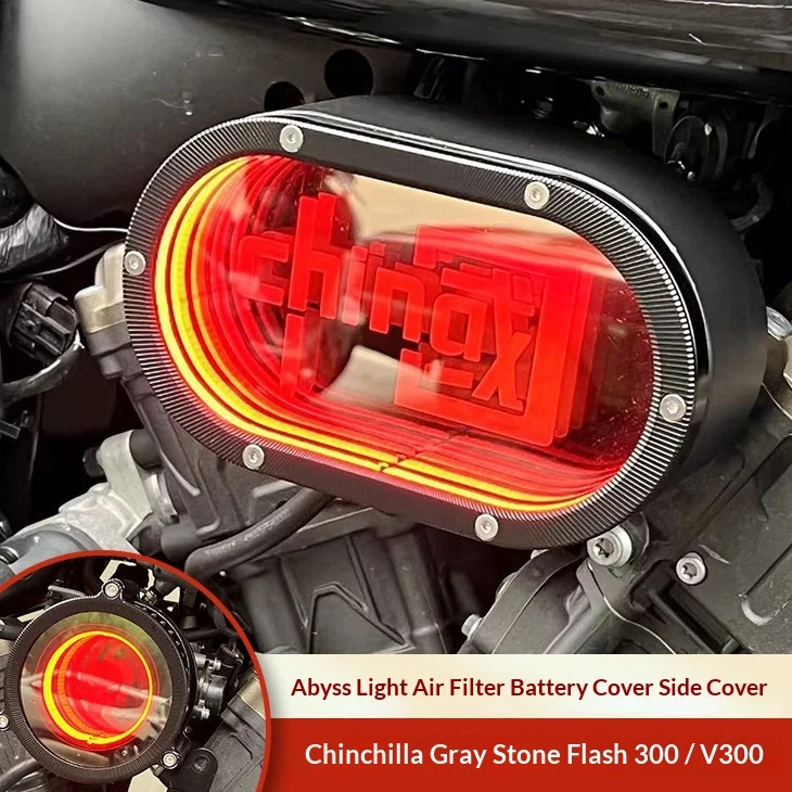 【Premium】For retrofitting transparent air filters, abyss lights, battery packs, and side covers for Chinchilla 350, Grey Stone F
