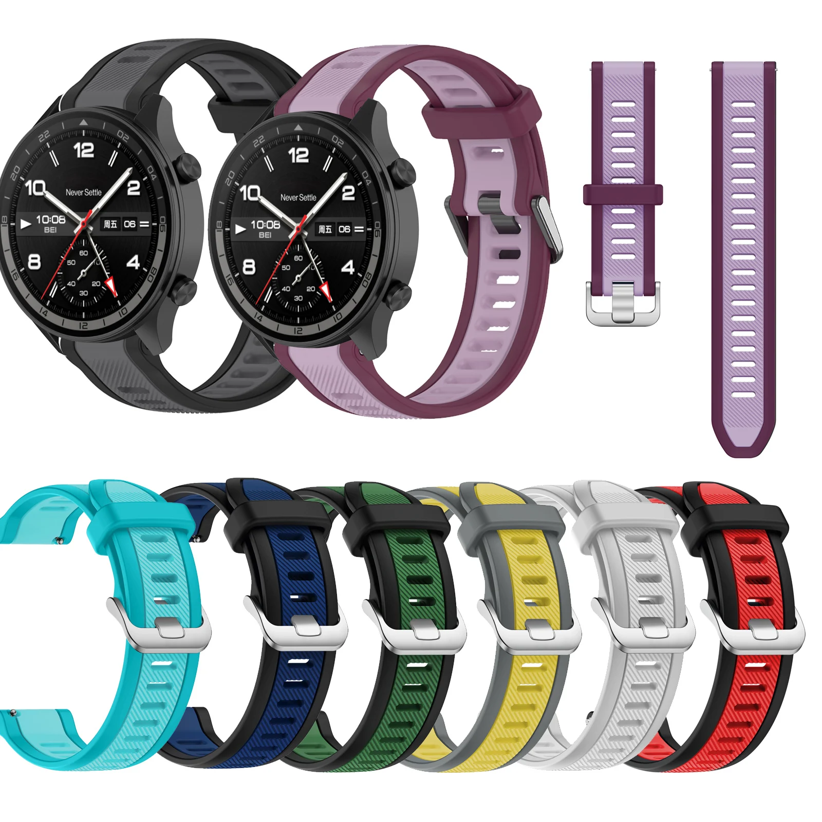 22Mm Silicone Strap…