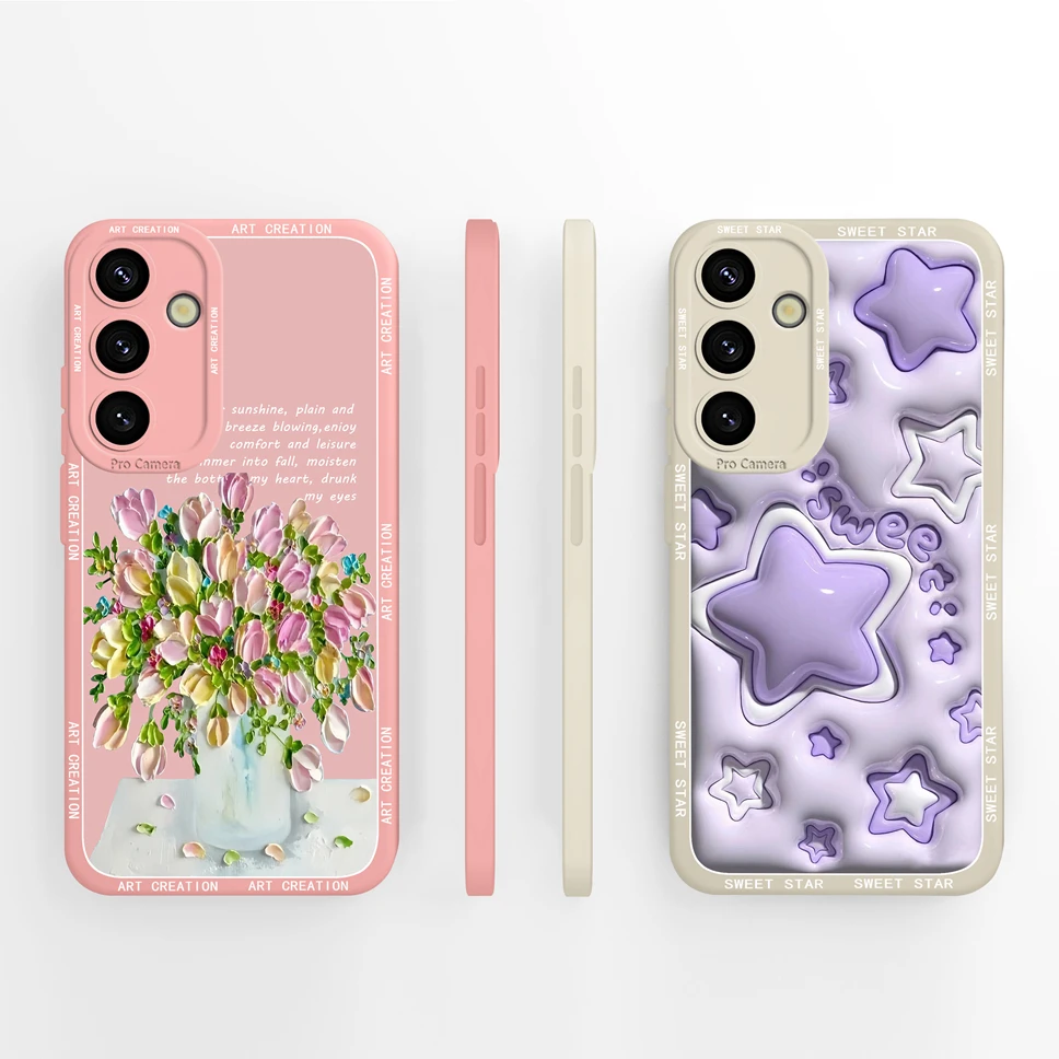 Etui do Samsung Galaxy S24 Plus S24Ultra S24FE Pretty Cat Miękkie, płynne silikonowe pokrowce ochronne do Samsung Galaxy S24 Fundas — zdjęcie 4