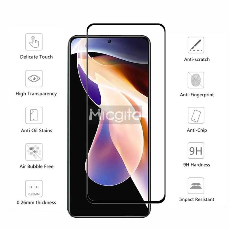 4+2 9H Tempered Glass Film For Redmi Note 11 Pro Plus 5G Screen Protector and Soft Fiber Lens film