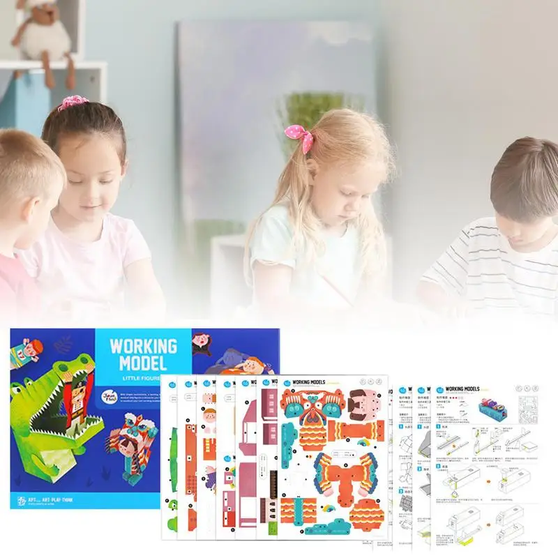 Children's Paper Folding Toys 3D Paper Folding Art Kit Craft Making Tool With Colorful Patterns For Birthdays Christmas And New