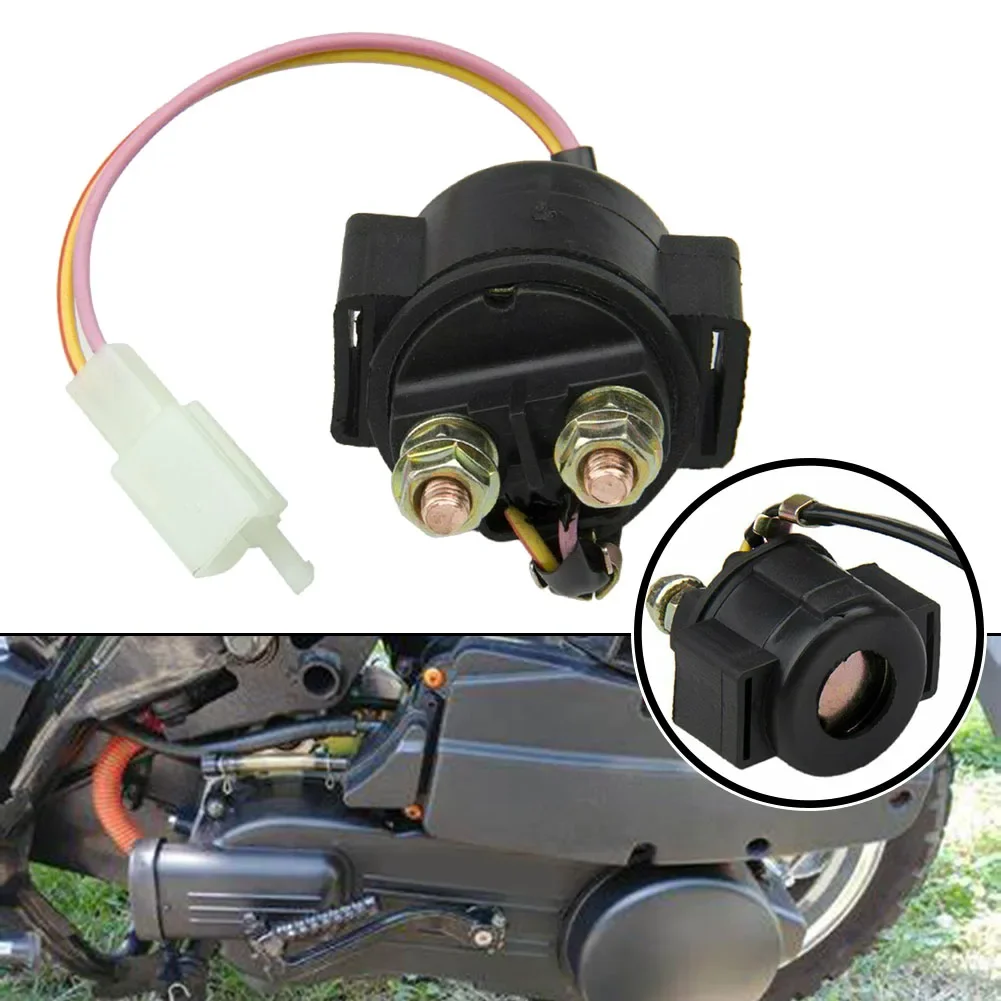 2Pin Starter Relay Solenoid With Cover 1PZ75XO90C For GY6 50cc 70cc 90cc 110cc 125cc 150cc 200cc 250cc ATV Moped Go-Kart