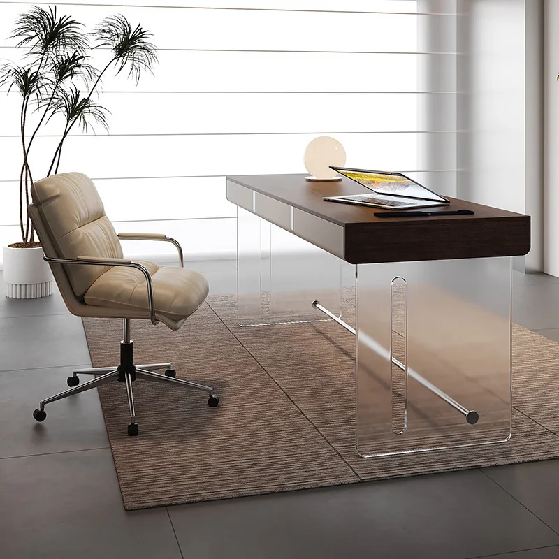 

Desk study home designer light luxury modern simplicity high sense acrylic suspension computer desk