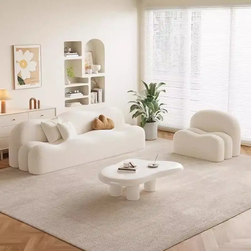 أرائك غرفة المعيشة على شكل سحابة لطيفة، أريكة صغيرة حديثة للأطفال في الهواء الطلق، سرير كلب بشري، أثاث مريح على الطراز الصيني #5