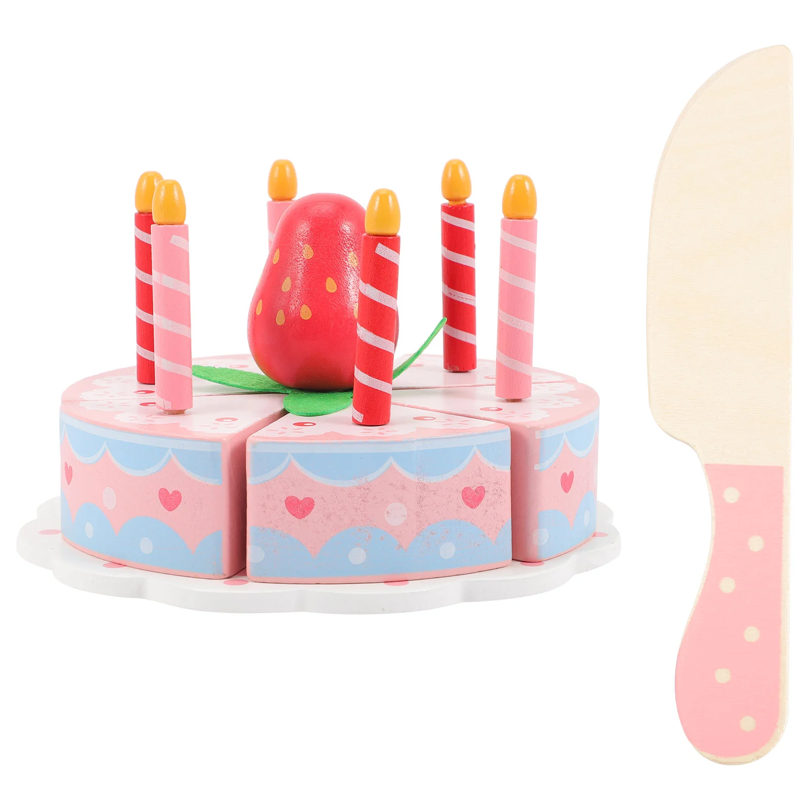 

Wooden Simulation Cake Cakes Toy Cutting for Kids Pretend Play Birthday Pastry Toys Children