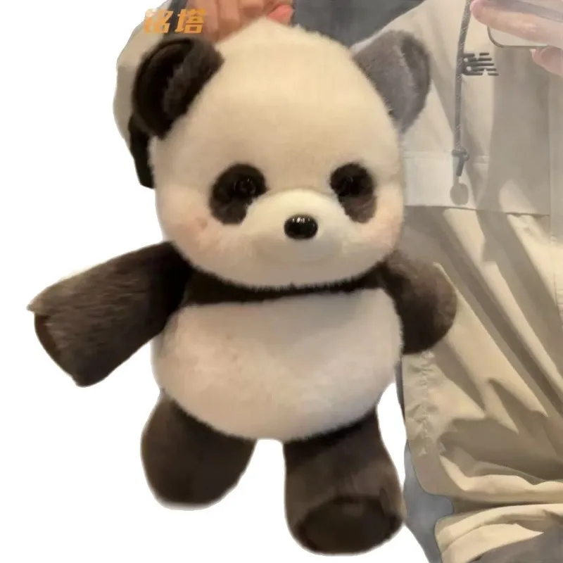 Cute Running Panda Cartoon Doll Cartoon Soft Stuffed Animal Toy Lovely Panda Plushie Birthday Gift for Girls Women Home Decor view 6