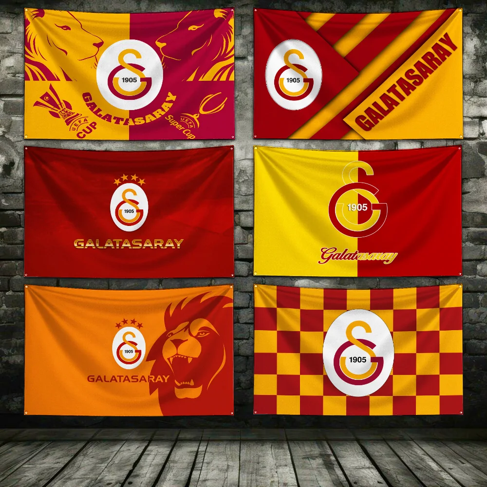 Football Game FC Flag Polyester Digital Printing Banner For Garage or Out door G-galatasarays Decoration