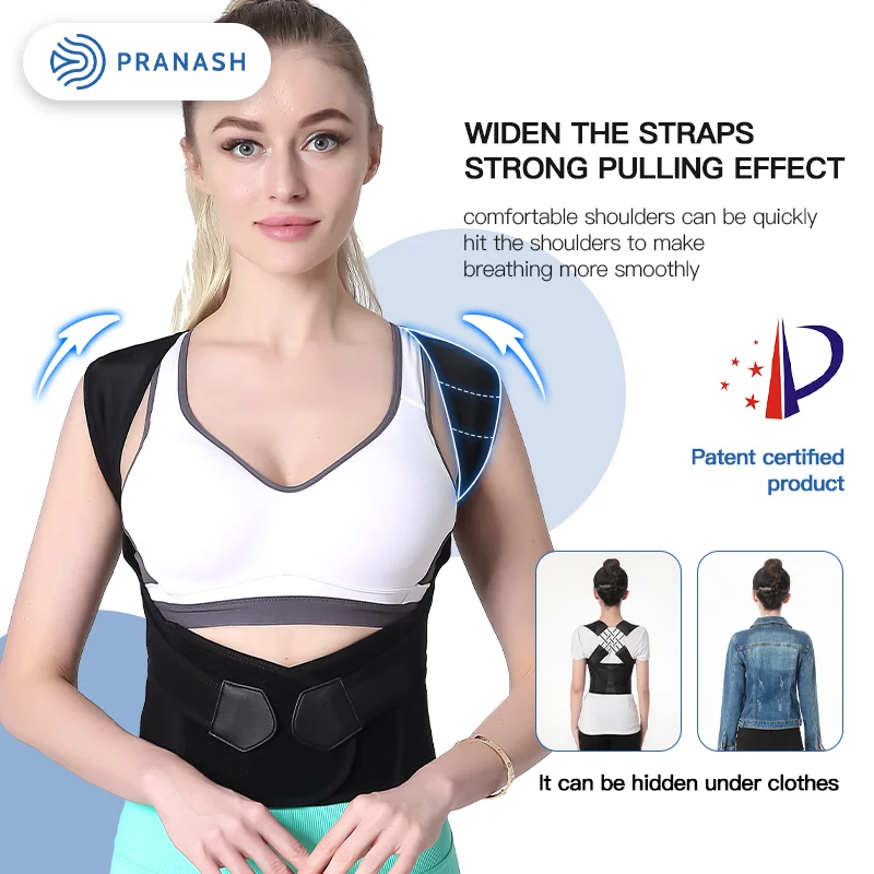 Dropshipping Stock Adjustable Back Posture Corrector Belt Women Men Prevent Slouching Relieve Pain Posture Corrector