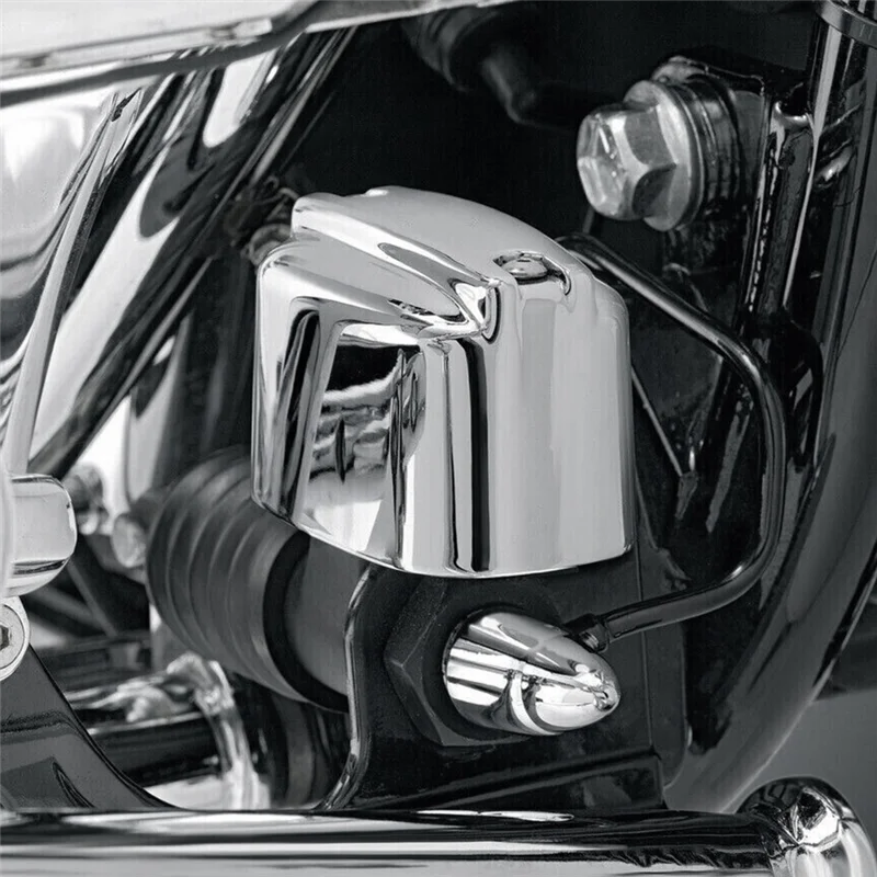 

1 Piece Rear Brake Master Cylinder Cover Chrome Silver Motorcycle Accessories For Touring Electra Glide 99-2007