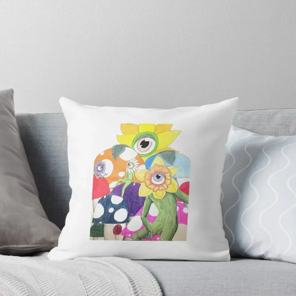 

Flower Friends Throw Pillow Sofa Cushions Covers Christmas Pillow Cases home decor items Cushions Home Decor pillow