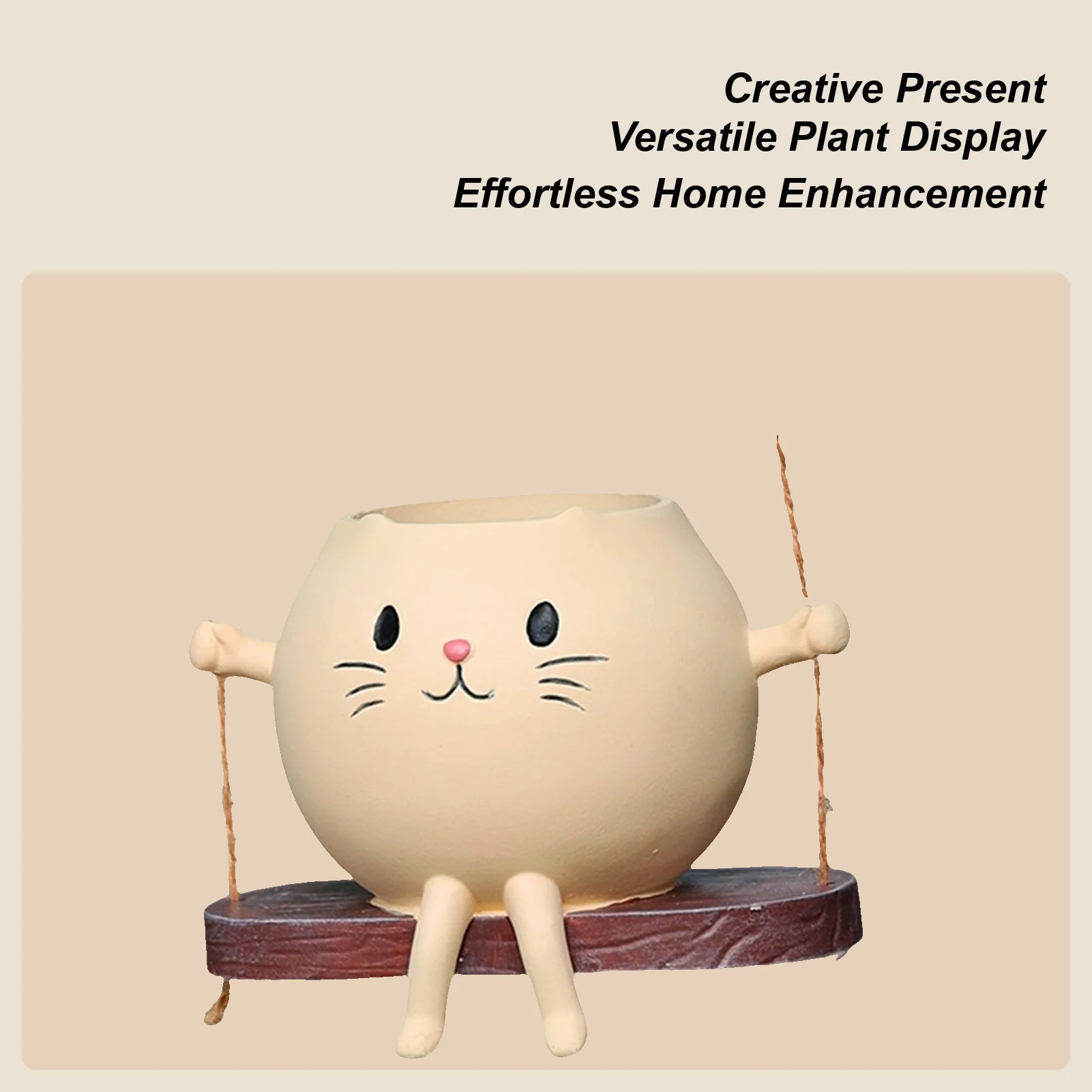 

Качели-кашпо, горшок для кошек, качели, цветочные горшки для стола, домашнее художественное украшение, цветочный горшок для крыльца, входа, гостиной, уличного окна