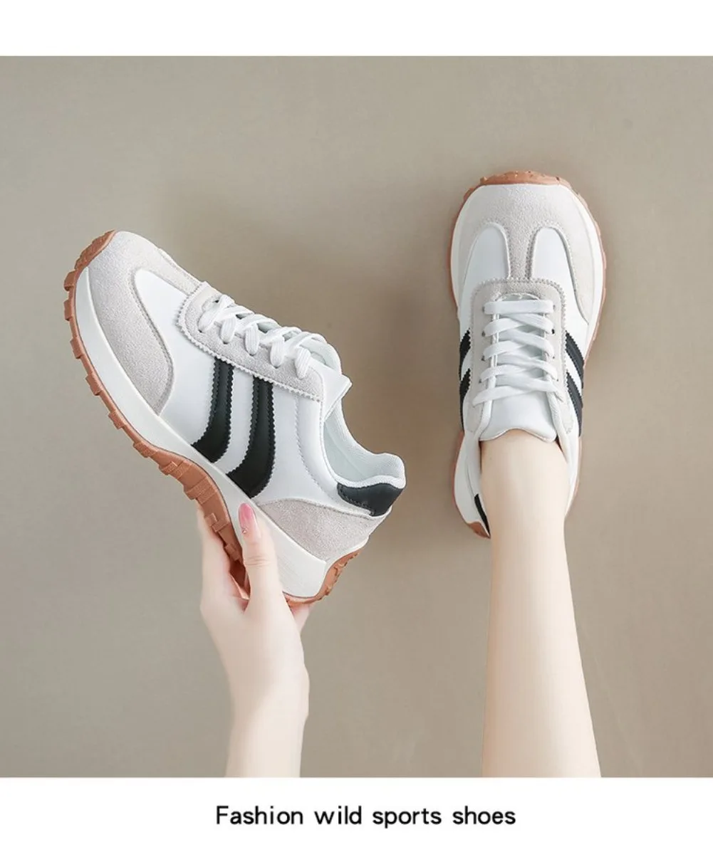 Mehrfarbige Damen Retro Wildleder Schnür-Sneaker, Leichte Atmungsaktive Low-Top Laufschuhe, Rutschfeste Komfort-Freizeitschuhe – Detail 14