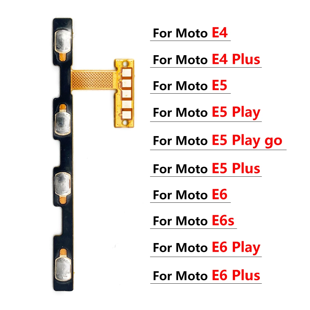 New Volume Button Power Switch On Off Button Flex Cable For Motorola Moto E20 E30 E40 E6s E7i E7 Power E6 Plus E5 Play Go Edge