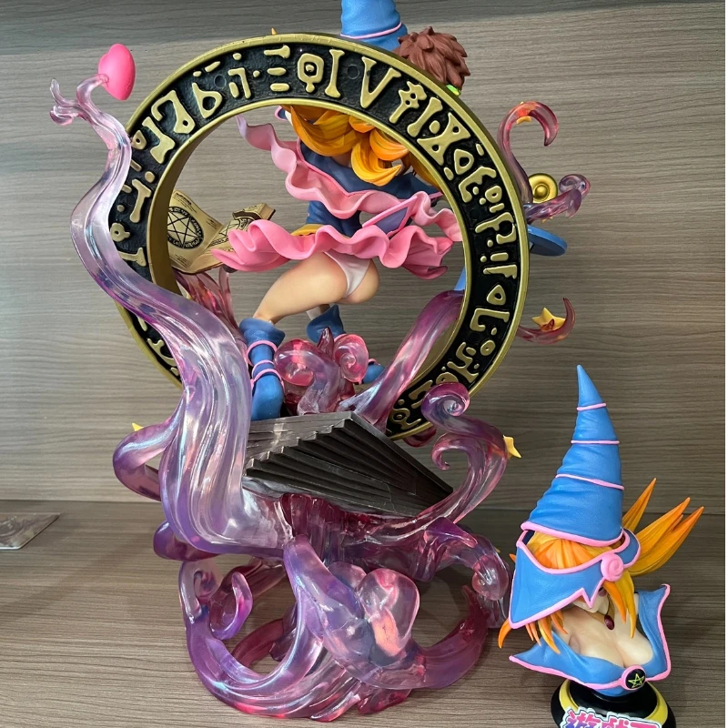 38cm Yu-Gi-Oh! : Dark Magician Girl & Kuriboh Anime Figura Modelo Estátua Coleção Decoração de mesa Ornamento Brinquedos Presentes para fã