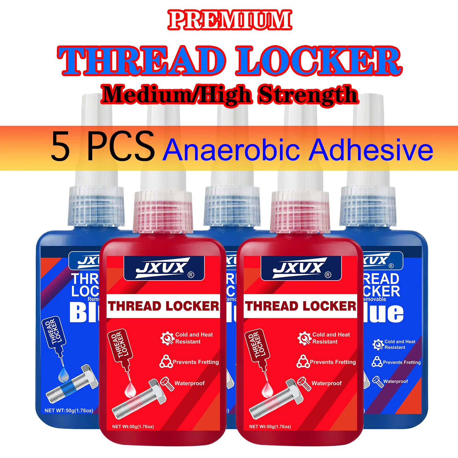 Medium-to-High Strength Super Threadlocker 243 271 Anaerobic Adhesive—Anti-loosening, Shock-resistant, Fastening, Waterproof