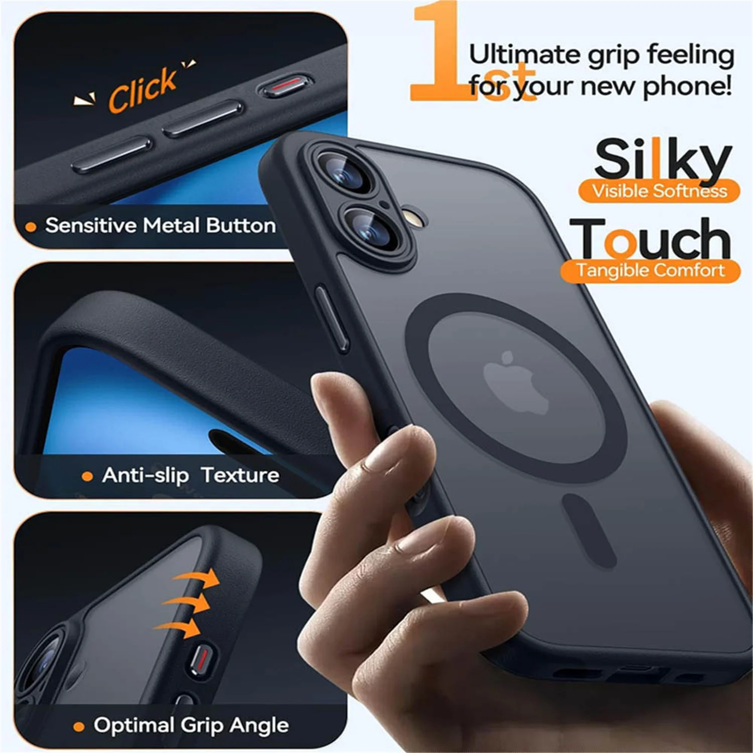 Magnetic Luxury Matte Translucent Armor Shockproof Case For IPhone 18 17 16 15 14 Full Model For Magsafe Wireless Charge Cover